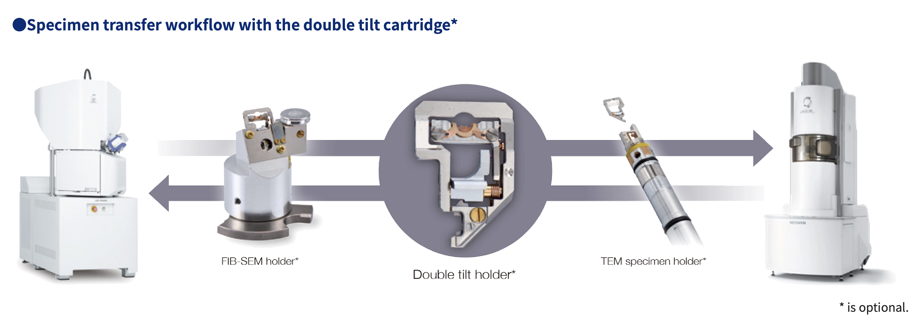 Specimen Transfer Workflow with the Double Tilt Cartridge